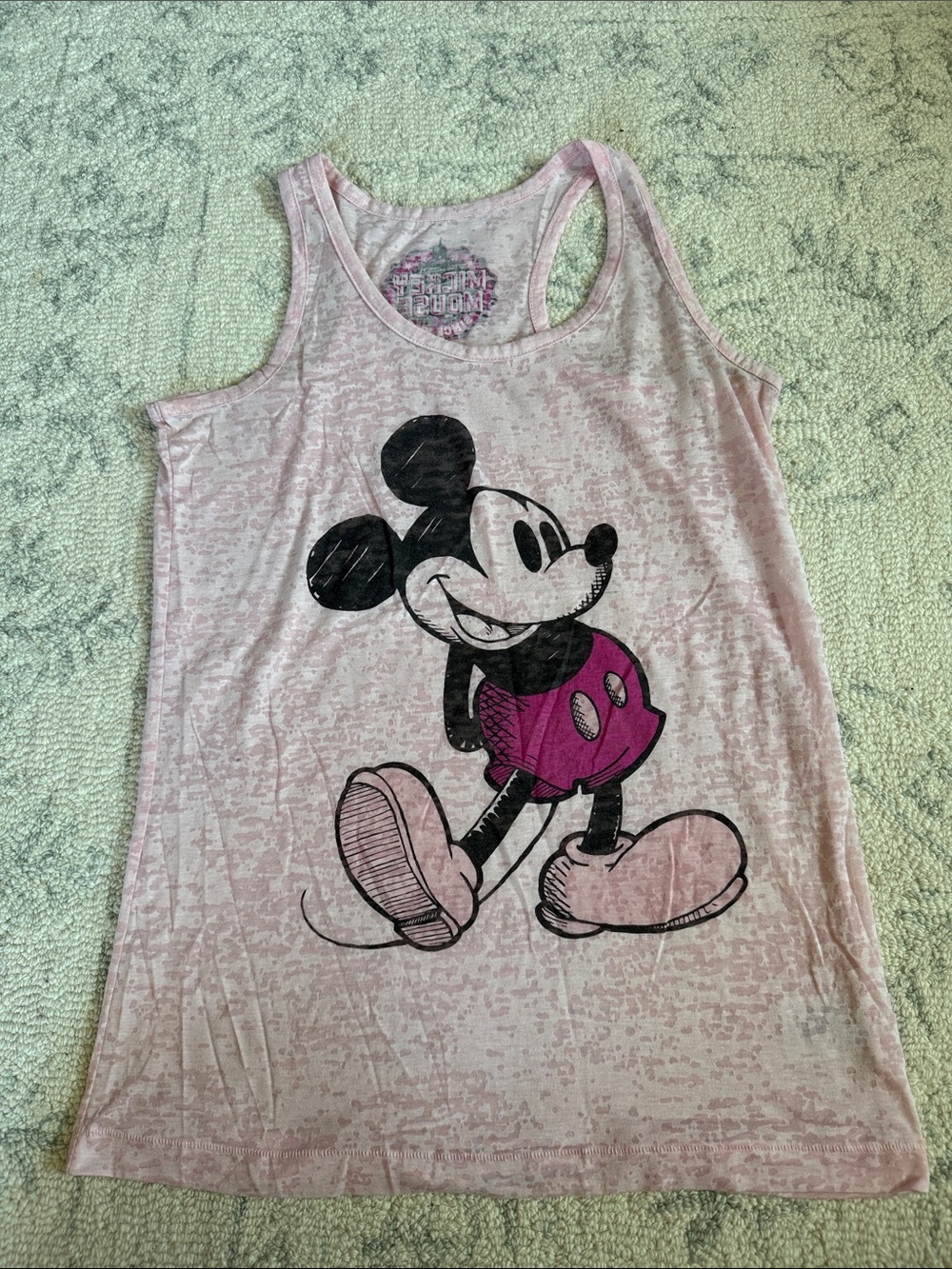 Disney Pink Mickey Mouse Graphic Tank Top